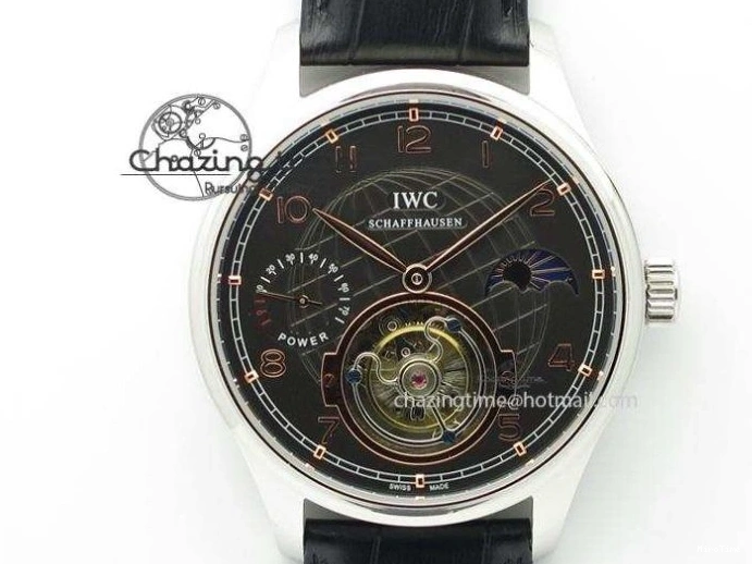 MIROTIME 0213 Portuguese Chrono SS ZF 1:1 Best Edition Gray Dial SS On Black Leather Strap A ZipUp 7215